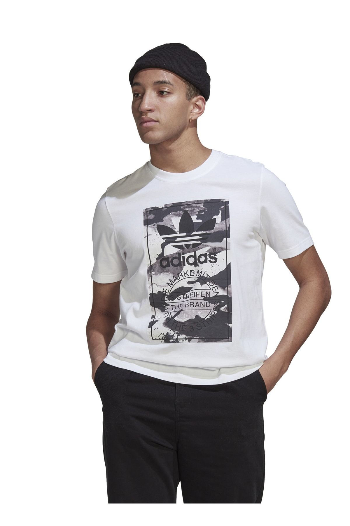 adidas Bisiklet Yaka Baskılı Beyaz Erkek T-shirt Hn6724 Camo Tongue Tee  Fiyatı, Yorumları - Trendyol