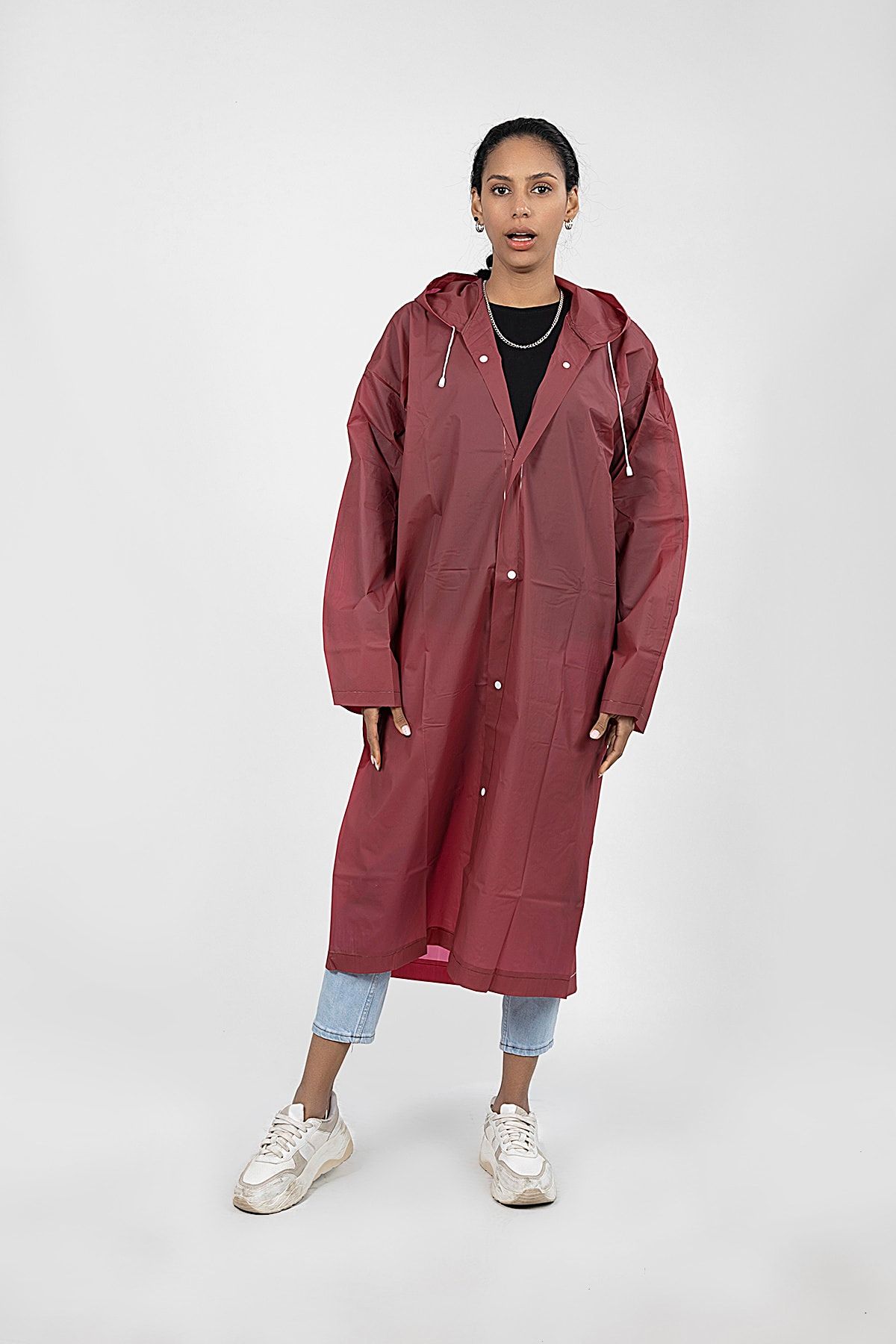 Polo55 Hooded Snap On Raincoat And Windbreaker Trendyol