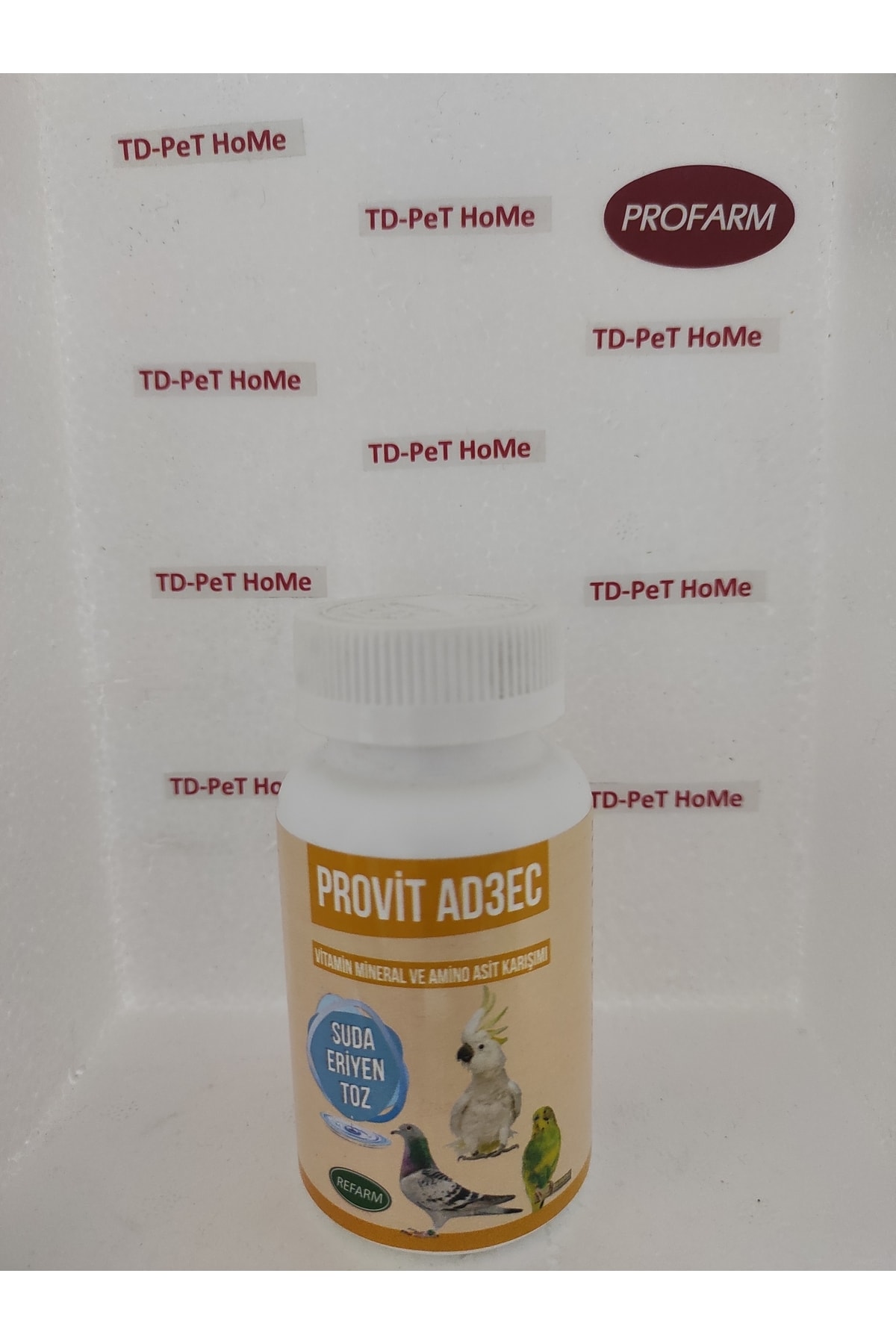 Profarm Provit Ad3ec Süper Vitamin 100 Gr (muhabbet Kanarya Güvercin Papağan Kuş Vs)