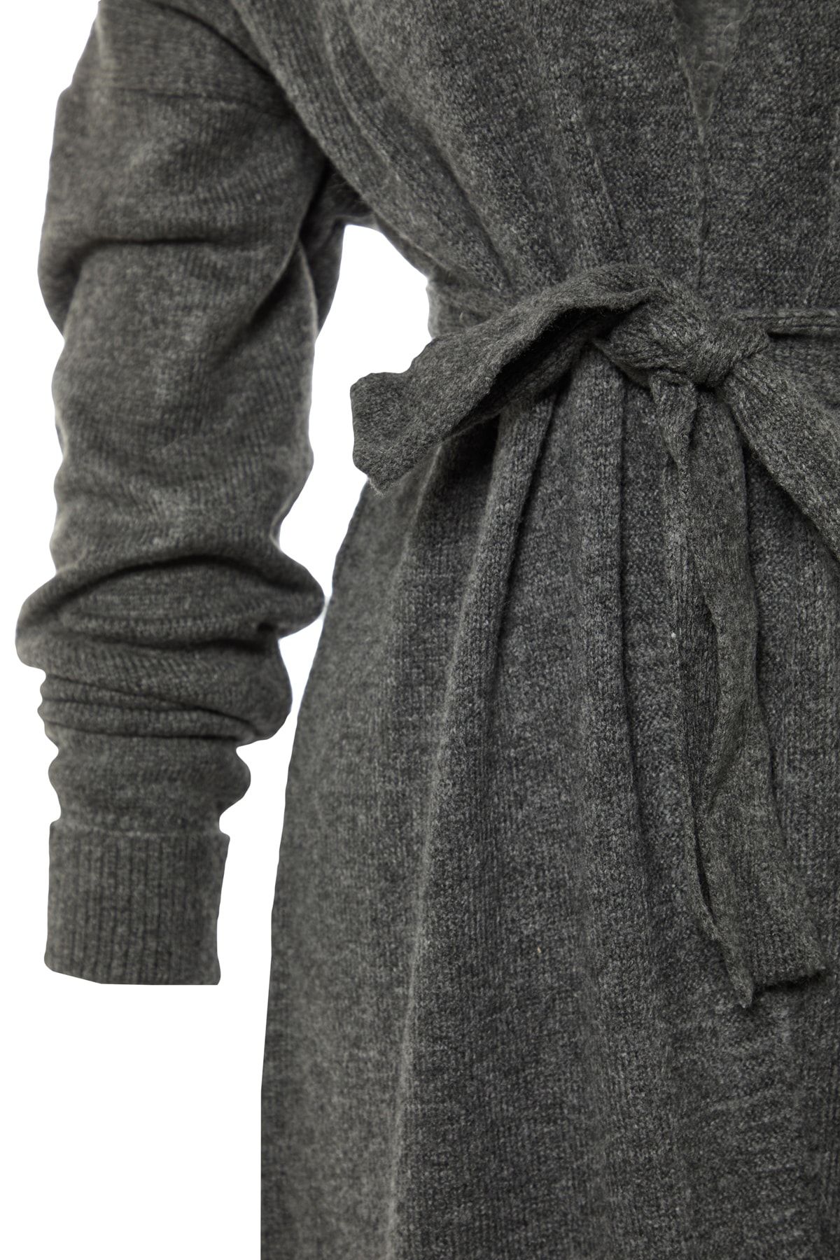 Trendyol Curve-Anthracite Oversize Knitwear Cardigan TBBAW23AV00017 8