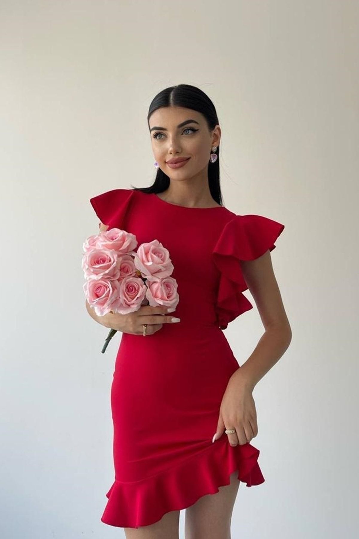 Montie frill sleeve dress store