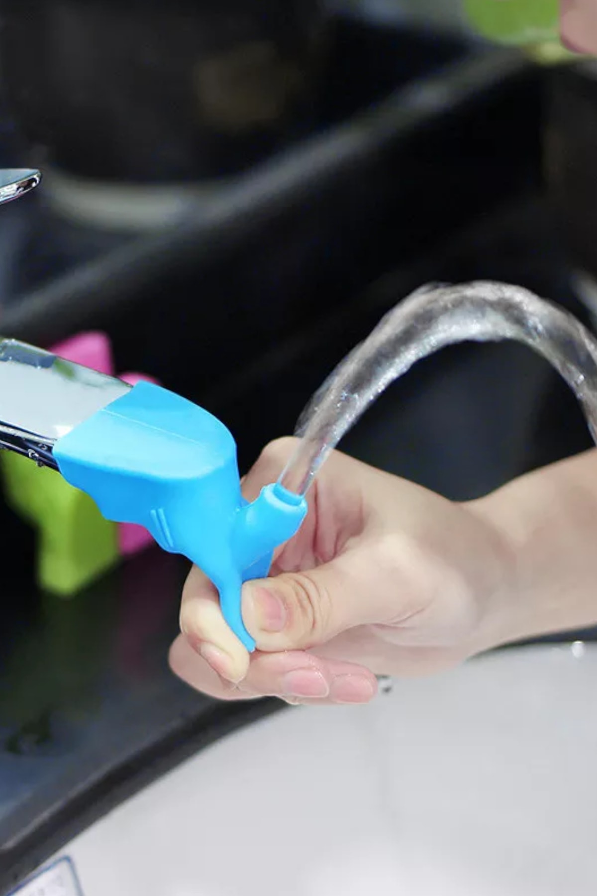 KDOT Silikon Musluk Uzatıcı Mini Fıskiye Mavi