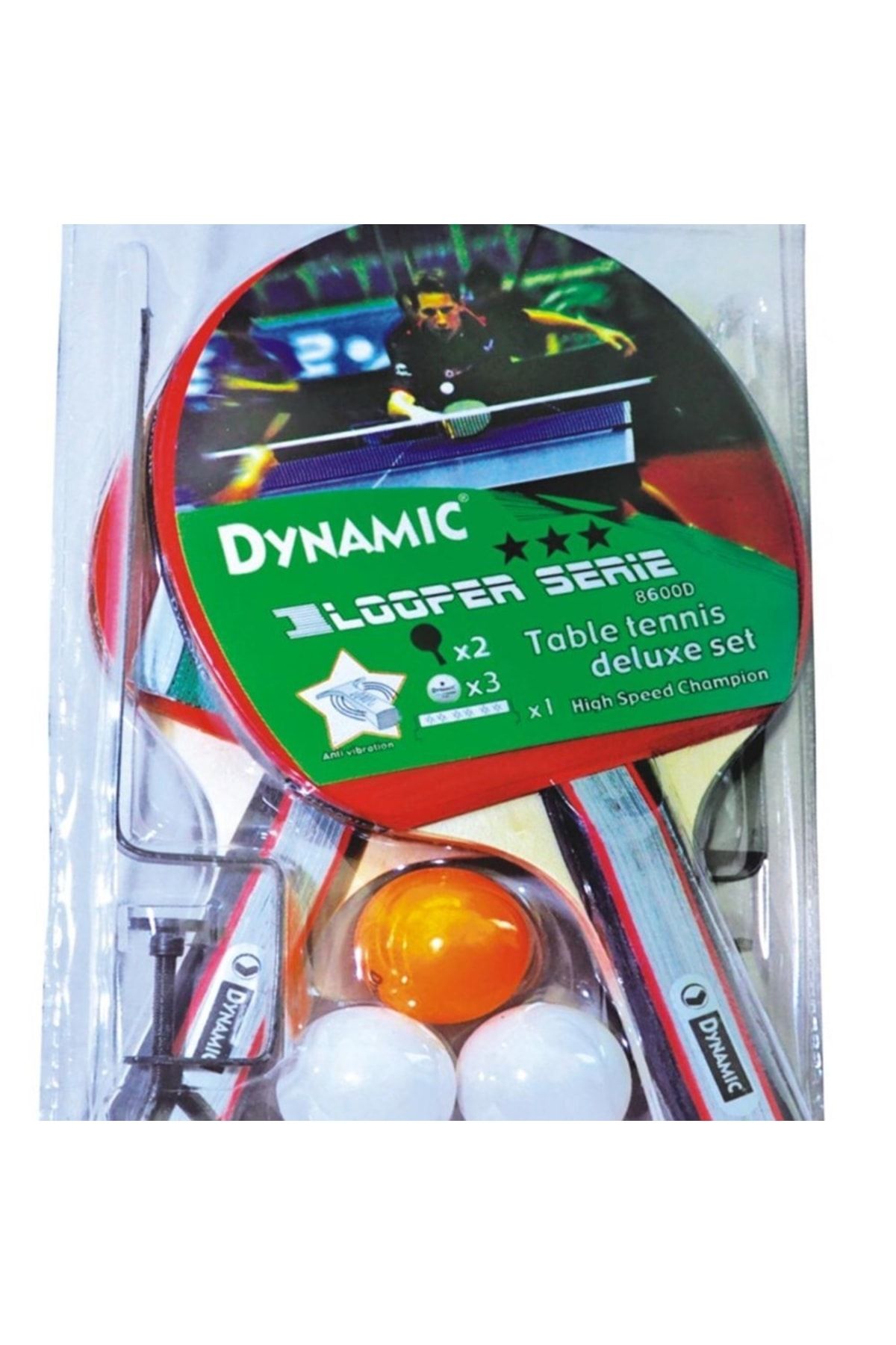 Dynamic-8600d 2 Racket 3 Ball Net Set-1dyak8600d 2