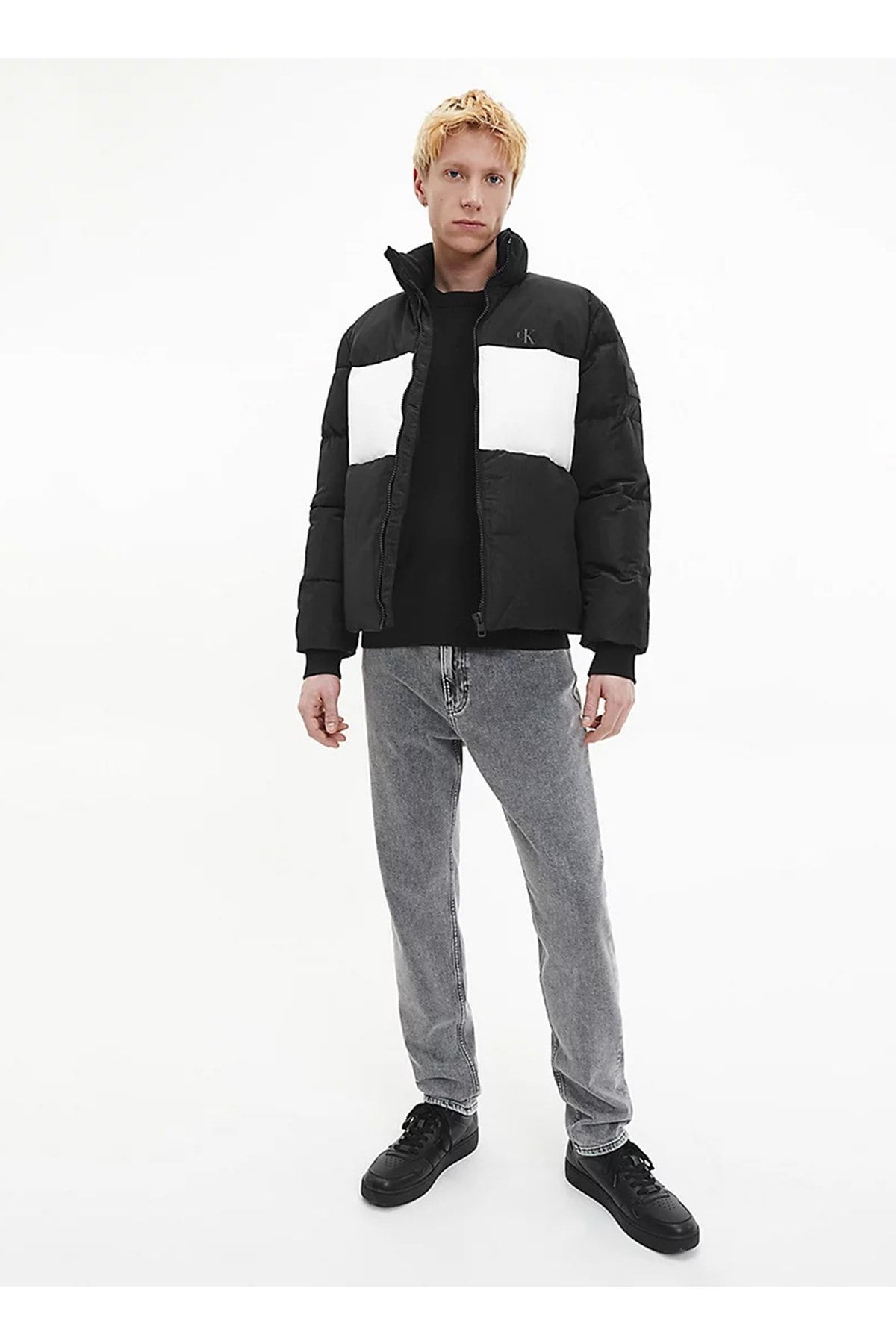 Siyah Erkek Mont J30j320928-beh_colorblock Non-down