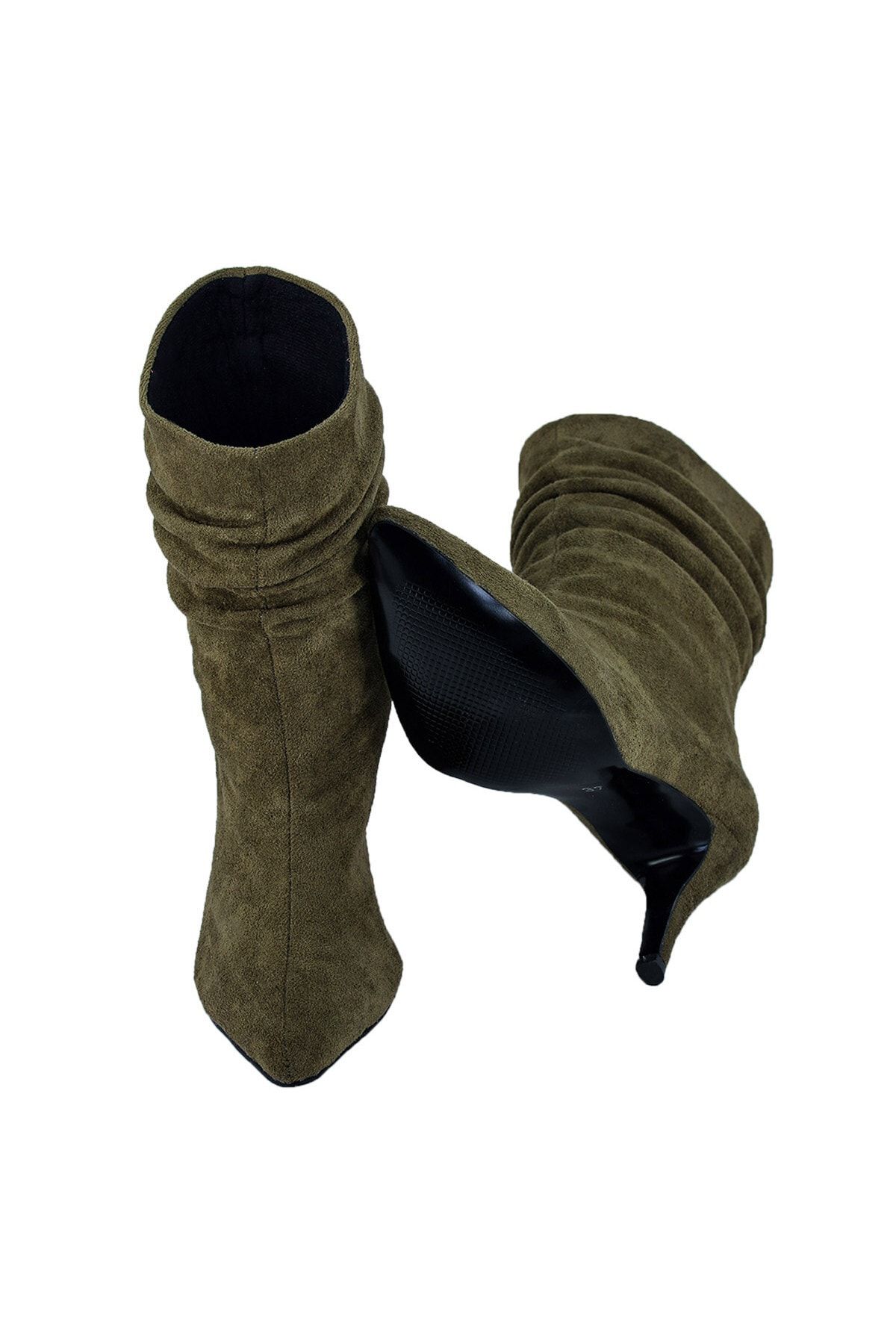 NOOSY-Ghete de damă kaki cu burduf 3
