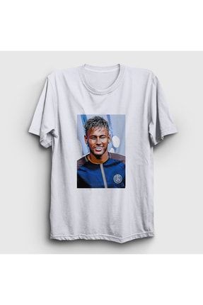 Unisex Beyaz Poster Soccer Futbol Neymar Jr T-shirt 338317tt