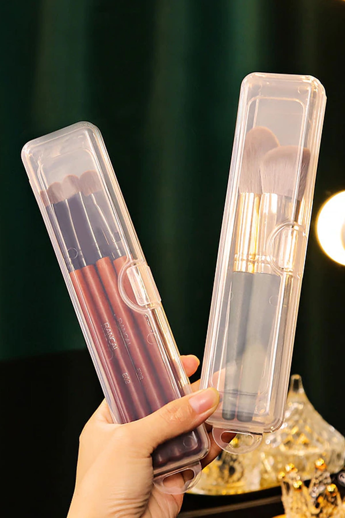 Hane-2 Transparent Makeup Organizer Box - Toothbrush Box 1