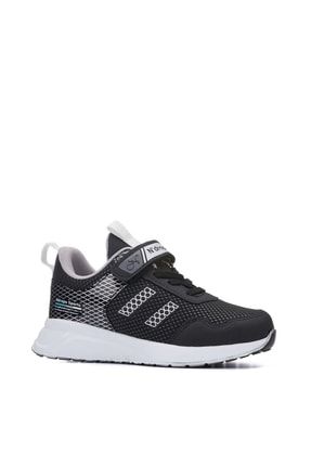 Siyah - Albishoes Unisex Seasonal Mevsimlik Cilt Sneaker Çocuk Spor Ayakkabı NDROPS02