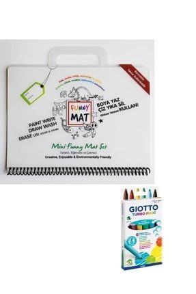 -funny Mat - Mini Set ( Travel Set)& Gietto Turbo Maxi 6lı Keçeli Kalem TYC00518722265