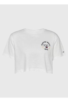 V Yaka Beyaz Kadın T-shirt Dw0dw13691ybl Beyaz T-shırt 5002918505