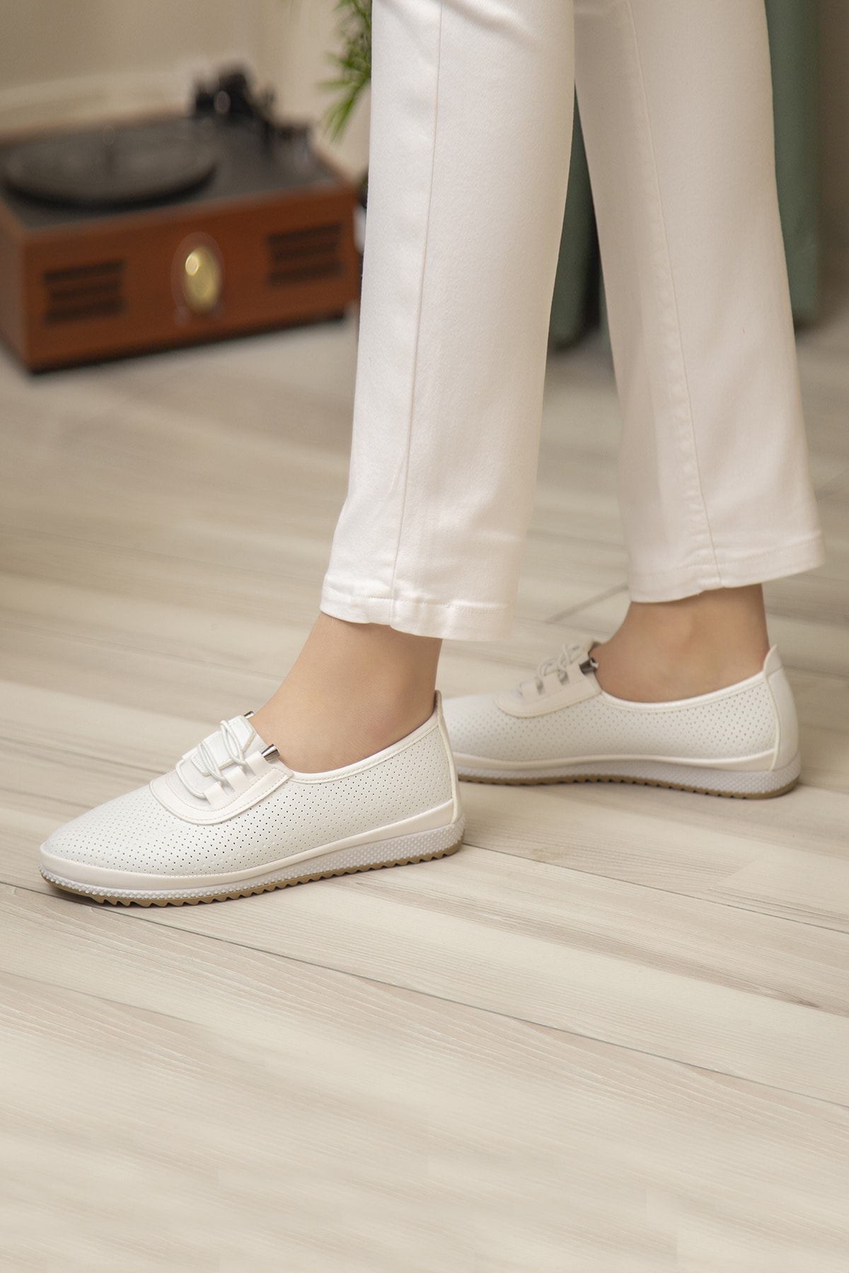 Ewen Tomm  Ortopedik Günlük Yumuşak Kadın Cilt Ipli Klasik Ayakkabı - Görsel 3