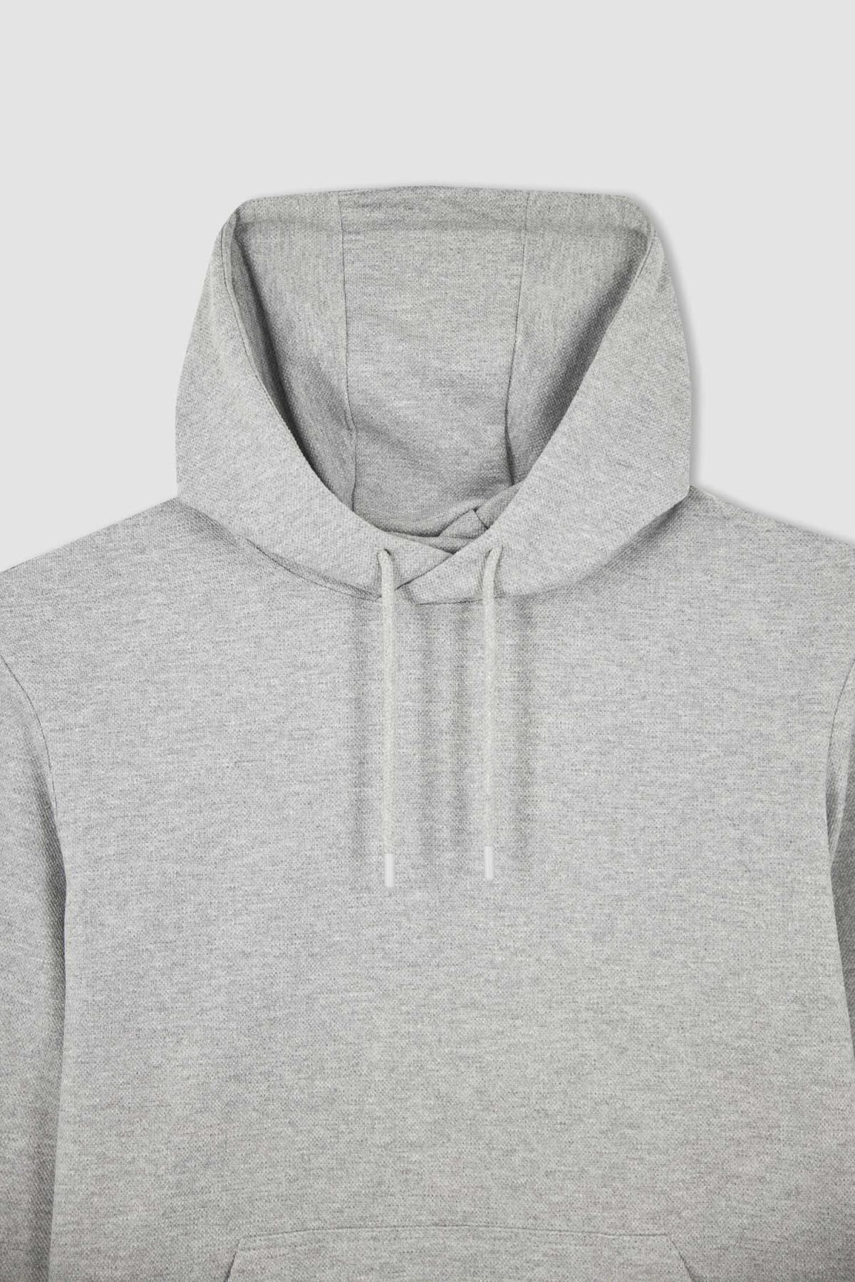 سویشرت مردانه خاکستری دفاکتو | X6031AZ22AU اورجینال - تصویر 7