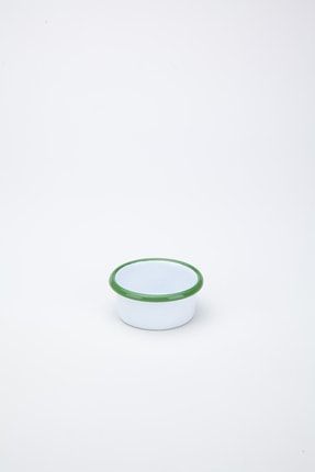 Beyaz Yeşil Emaye Mini Kase - Refika Birgül 100195