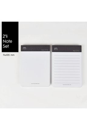 Munu Planner - Black & White 2'li Note Set MPBLACKNOTE