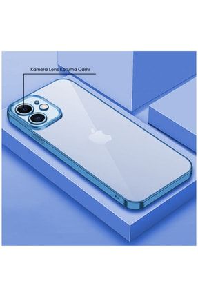 Iphone 12 Uyumlu Kılıf Live Silikon Kılıf Açık Mavi 3579-m442