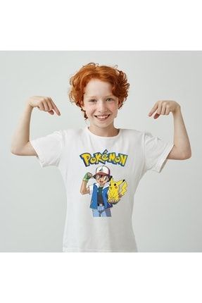 Pokemon Baskılı Unisex Çocuk Tişört H09 POKEMON-H09