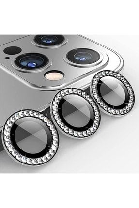 Iphone 11pro-11 Pro Max Arka Tekli Taşlı Kamera Lens Koruyucu TYC00274138477
