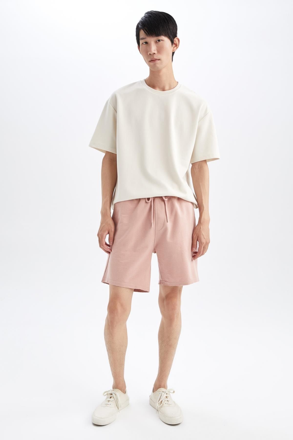 Mens slim online fit cotton shorts