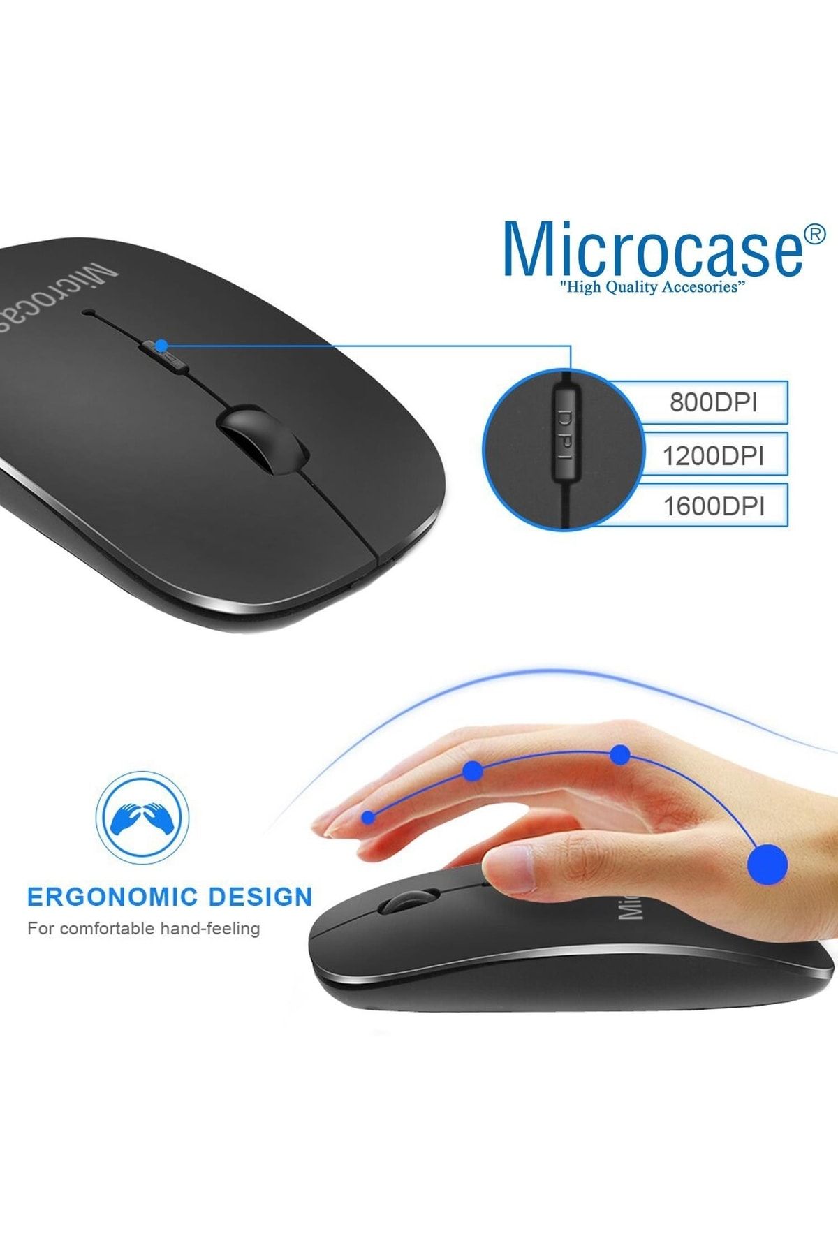Microcase-Huawei Mediapad T3 10 - 9.6 Inch Bluetooth Keyboard and Case Set + Stand Lightweight Mouse Compatible with BKK6 6