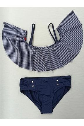 Çizgili Fırfırlı Bikini Takımı ROXY