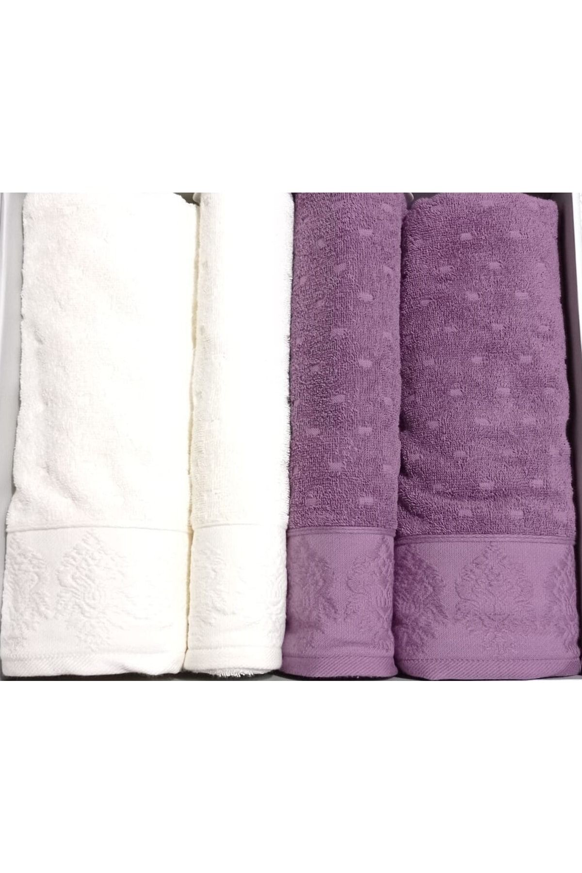 Özdilek Set De Baie Turcească Plum Cream Set De Prosoape 4 Piese - One Size