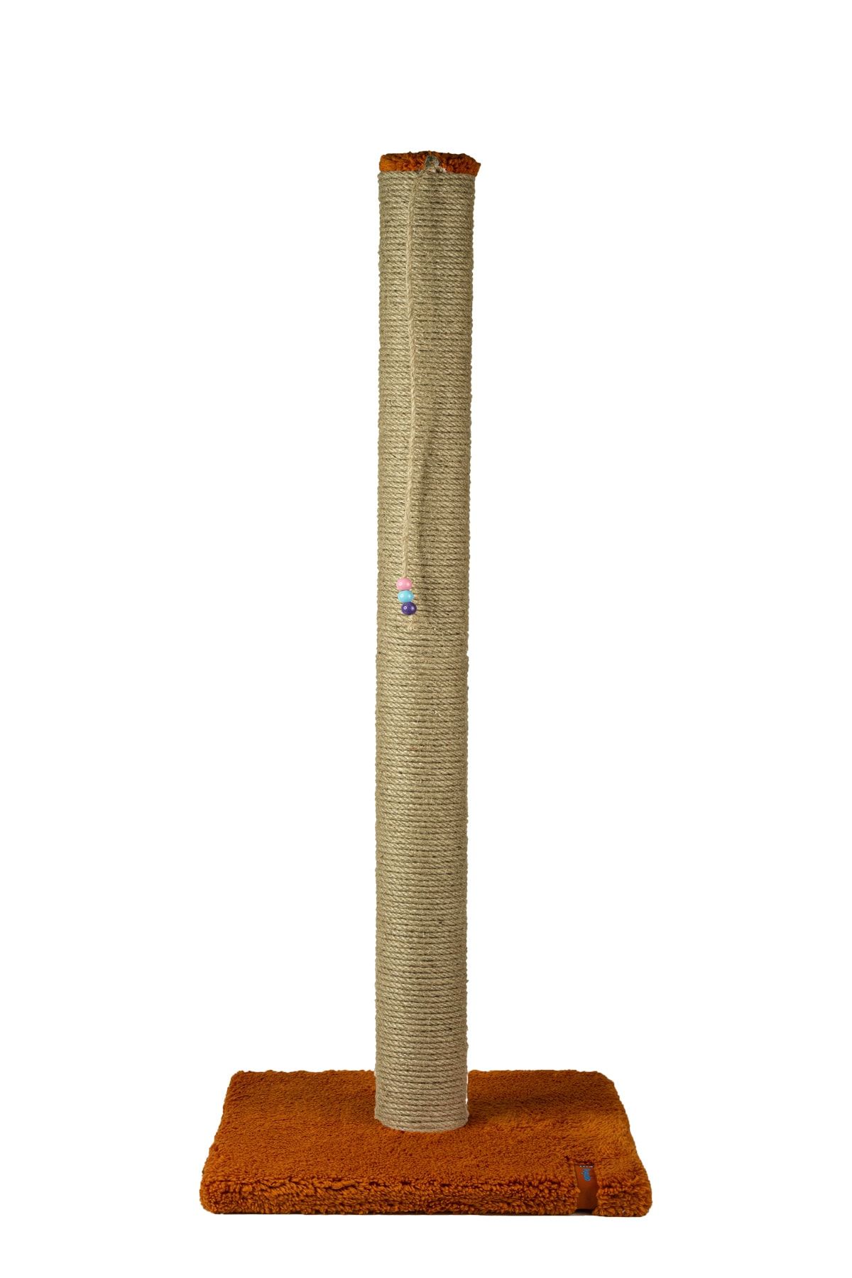 PUGALO-82cm Luxury Scratching Post Orange Cushion, Jute Scratching Post with Catnip 2
