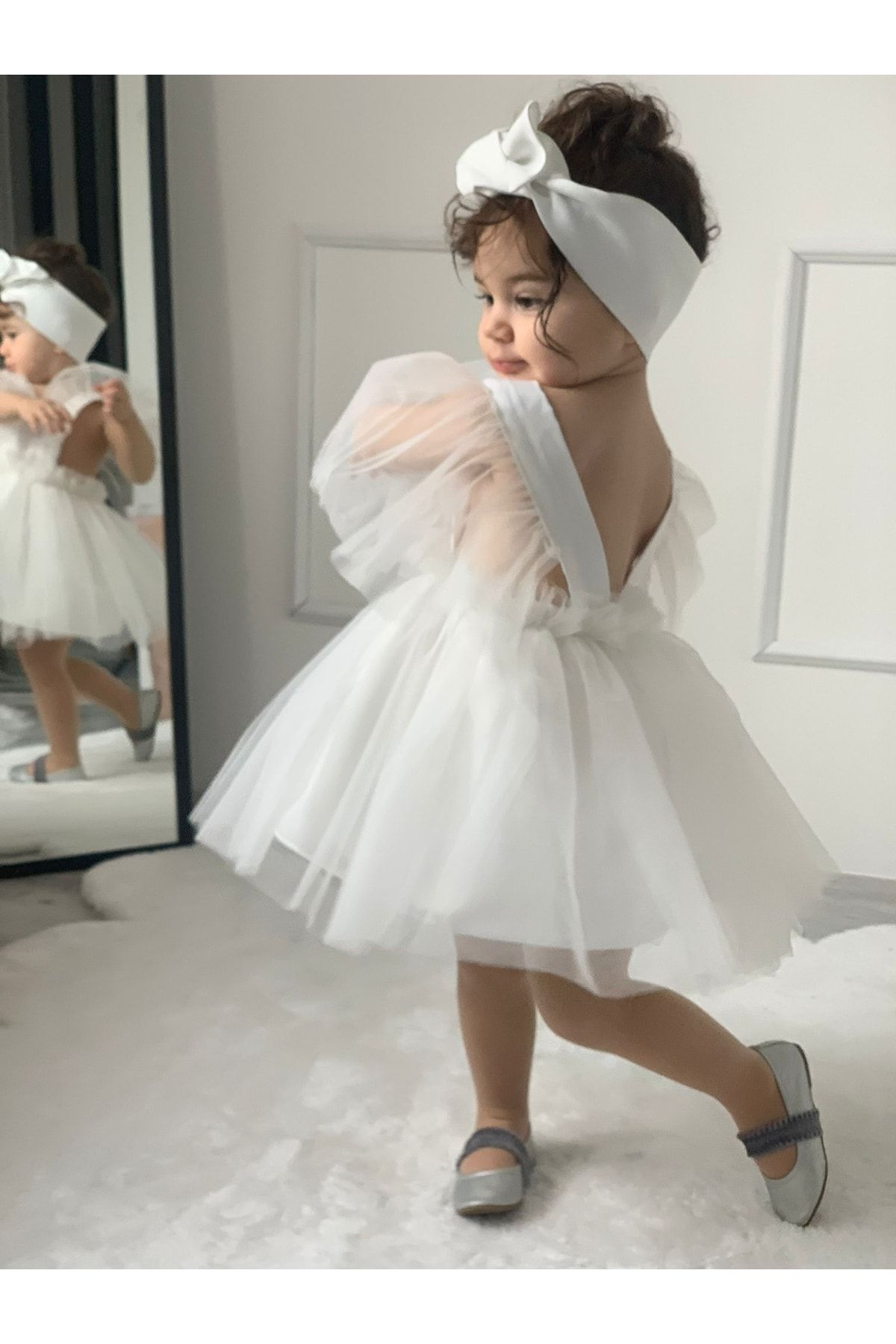 ÇOCUK BUTİĞİM-White Butterfly Tutu Dress 2