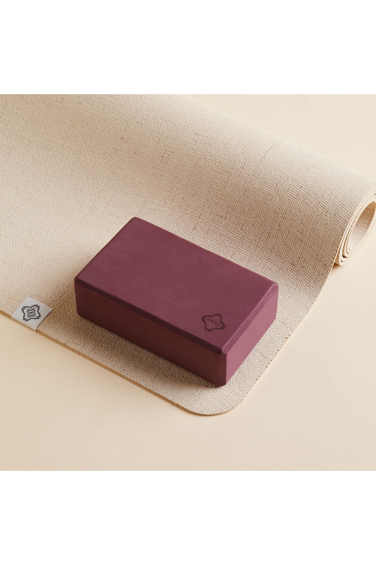 Decathlon-Claret Red Kimjaly Foam Yoga Block - Claret Red Single Size 4