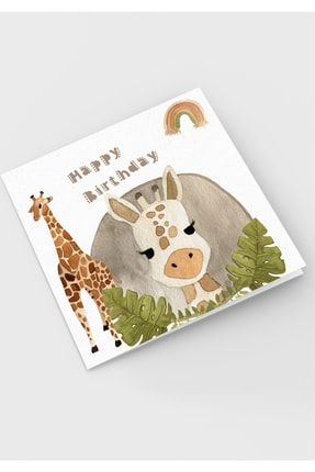 'happy Birthday' Yazılı Çocuk Doğum Günü Tebrik Kartı - Children Birthday Greeting Card PP15-15CM210