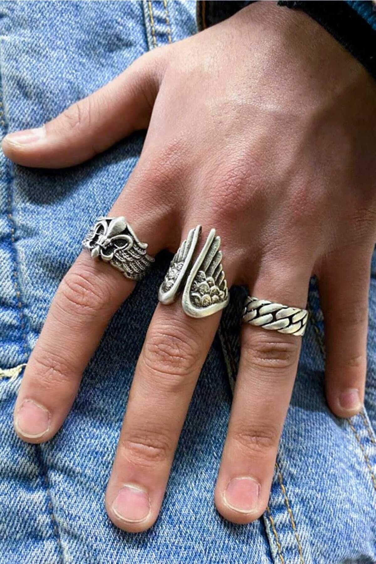 Adjustable shop rings silver