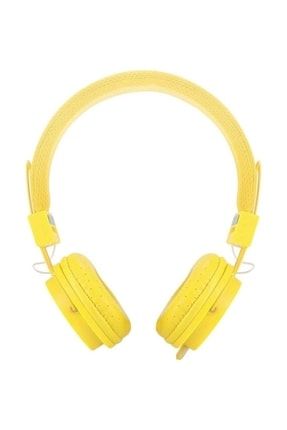 Mikrofonlu Kafa Bantlı Renkli Kulaklık Ep05 Sarı AA74