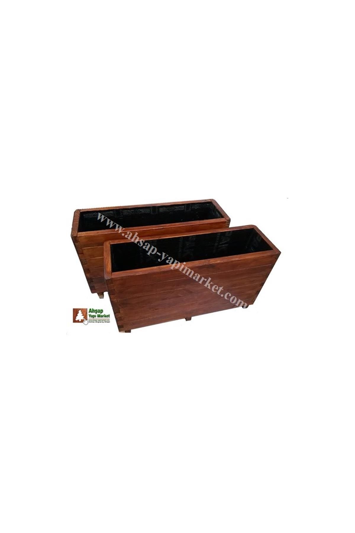 Ahşap Saksı ; Gardenya Lüx 125-30-45