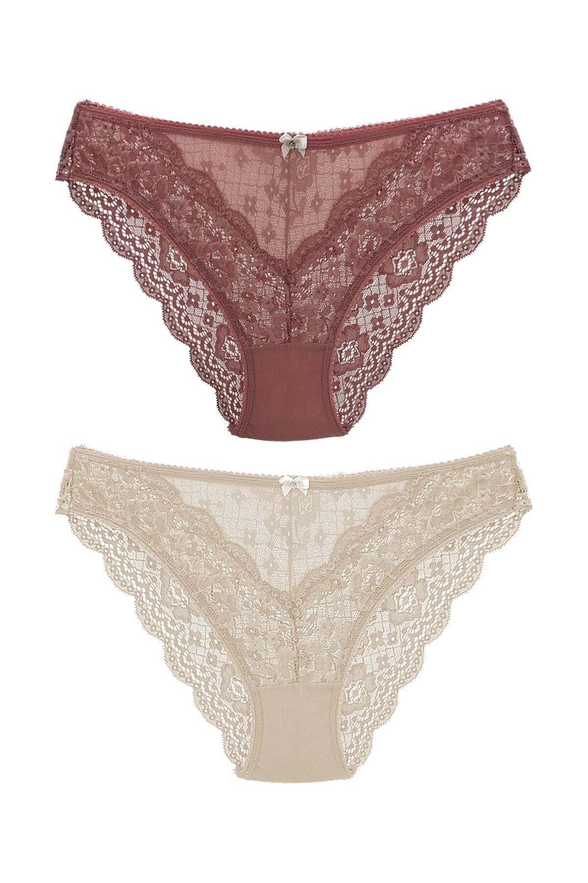 Buy Trendyol 2-Pack Lace Detailed Slip Panties Online