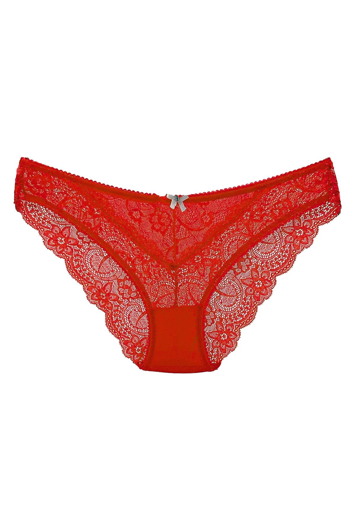 HNX 2-Piece String Women's Thong Panties with Tulle Lace Detail on the Front  and Back - Trendyol