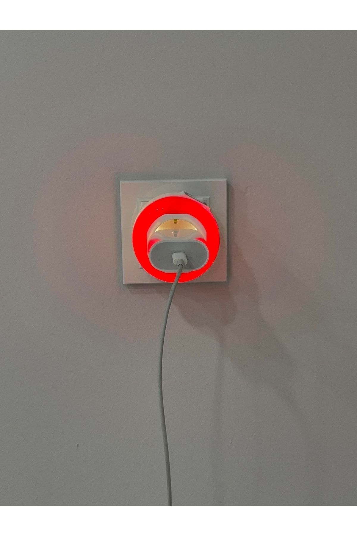YILTECH-Night Lamp with Plug-in Switch and Socket - Red 4