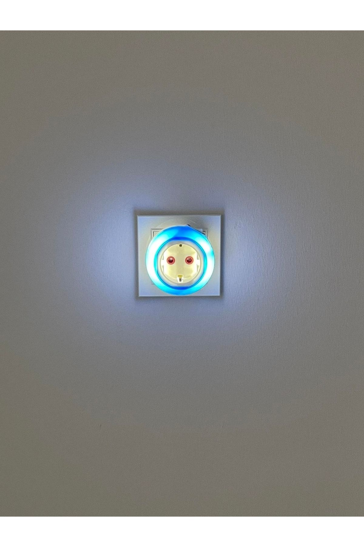 YILTECH-Night Lamp with Plug-in Switch and Socket - Blue 4