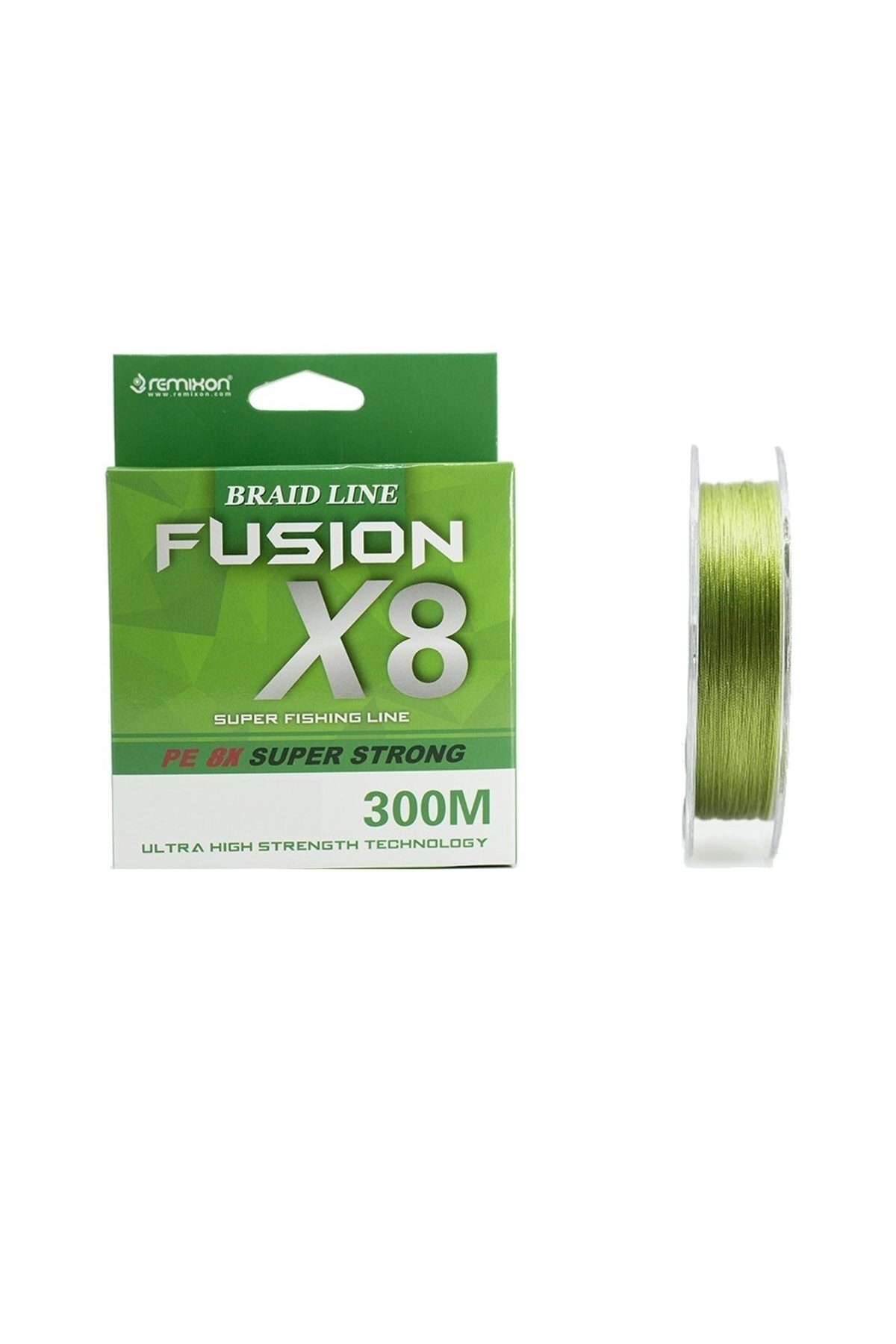 Fusion 300m X8 Green Ip Fishing Line (fu300m8g13)