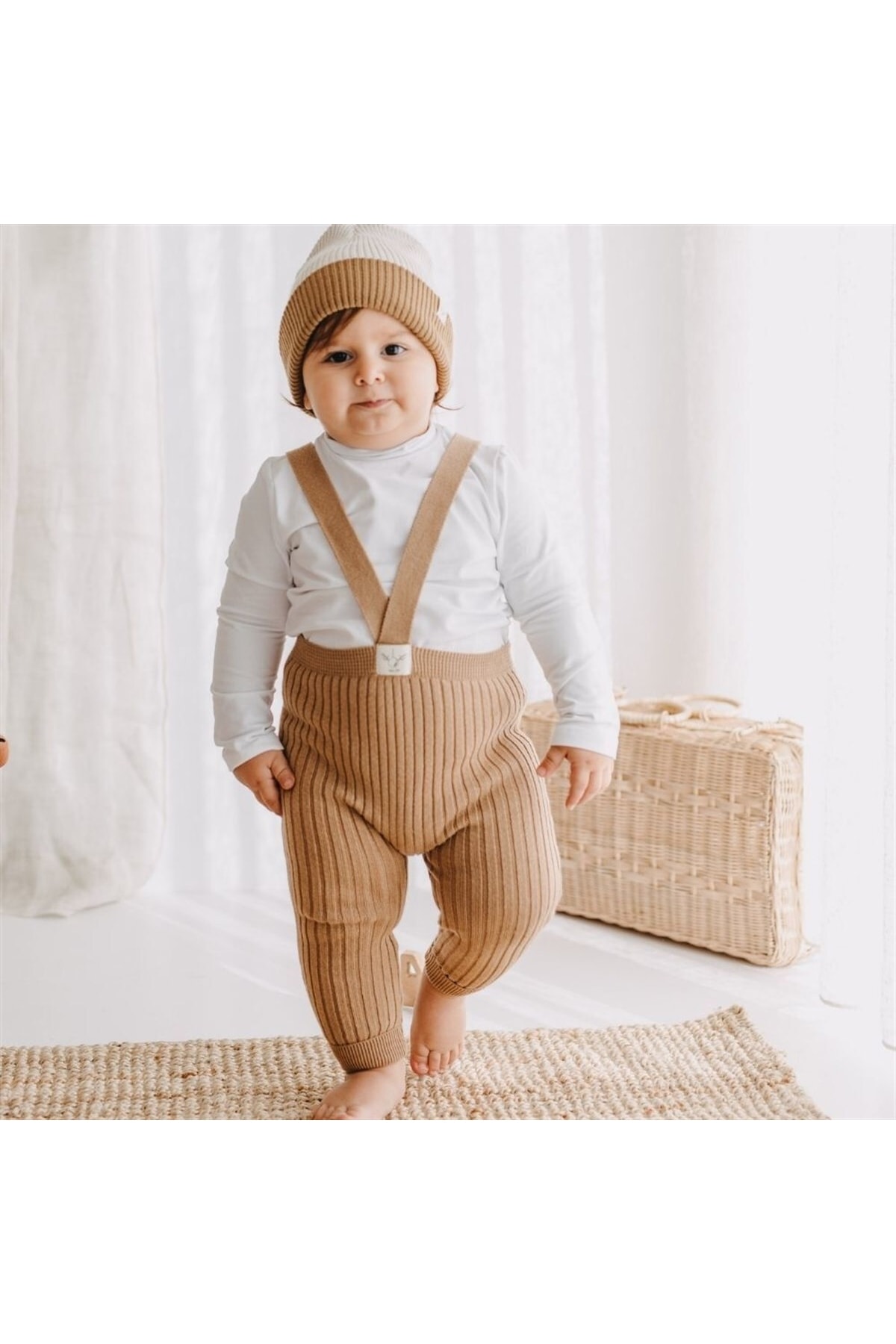 ست نوزادی پسرانه – دخترانه قهوه ای Mama Yoyo Baby Kids | Cappucino اورجینال - تصویر 3