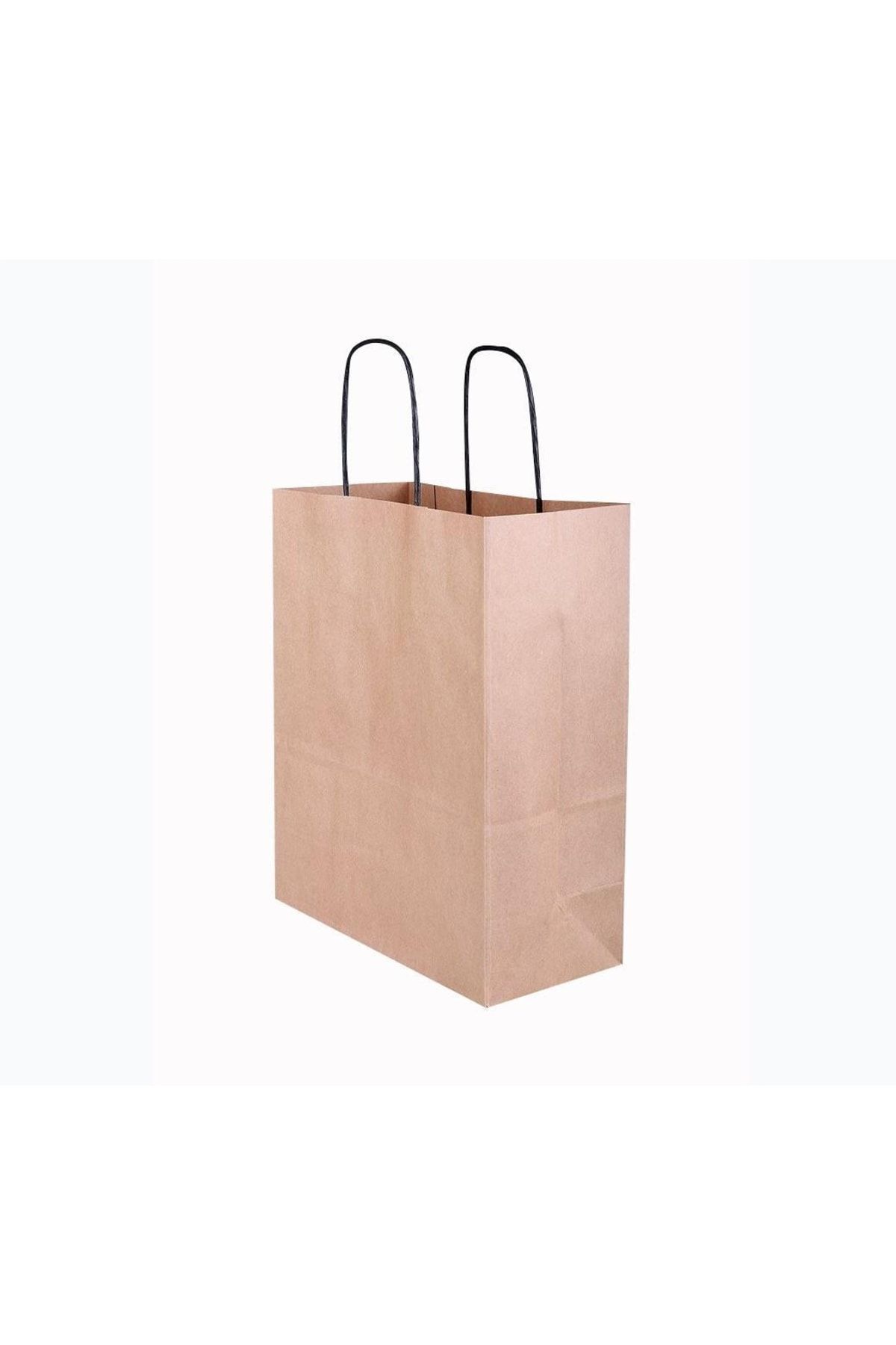 1001 Ambalaj Kraft Kağıt Çanta 25x12x31 cm Kraft 100 Adet