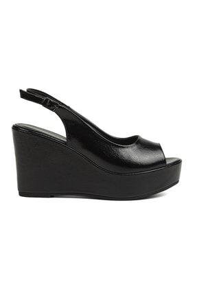 ® | Pc-51859-3066 Siyah Kirisik - Kadın Topuklu Ayakkabı PC-51859