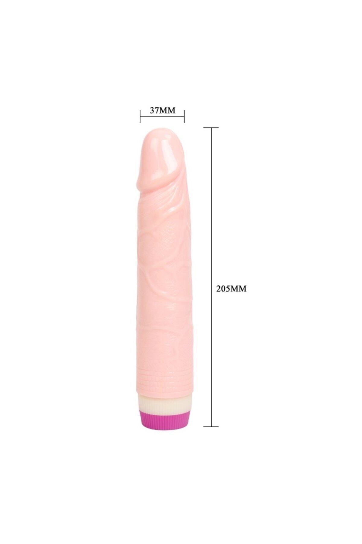Plastik Penis Yapay Penis 20cm Uzunluk Titreşimli Doğal Vibratör 2
