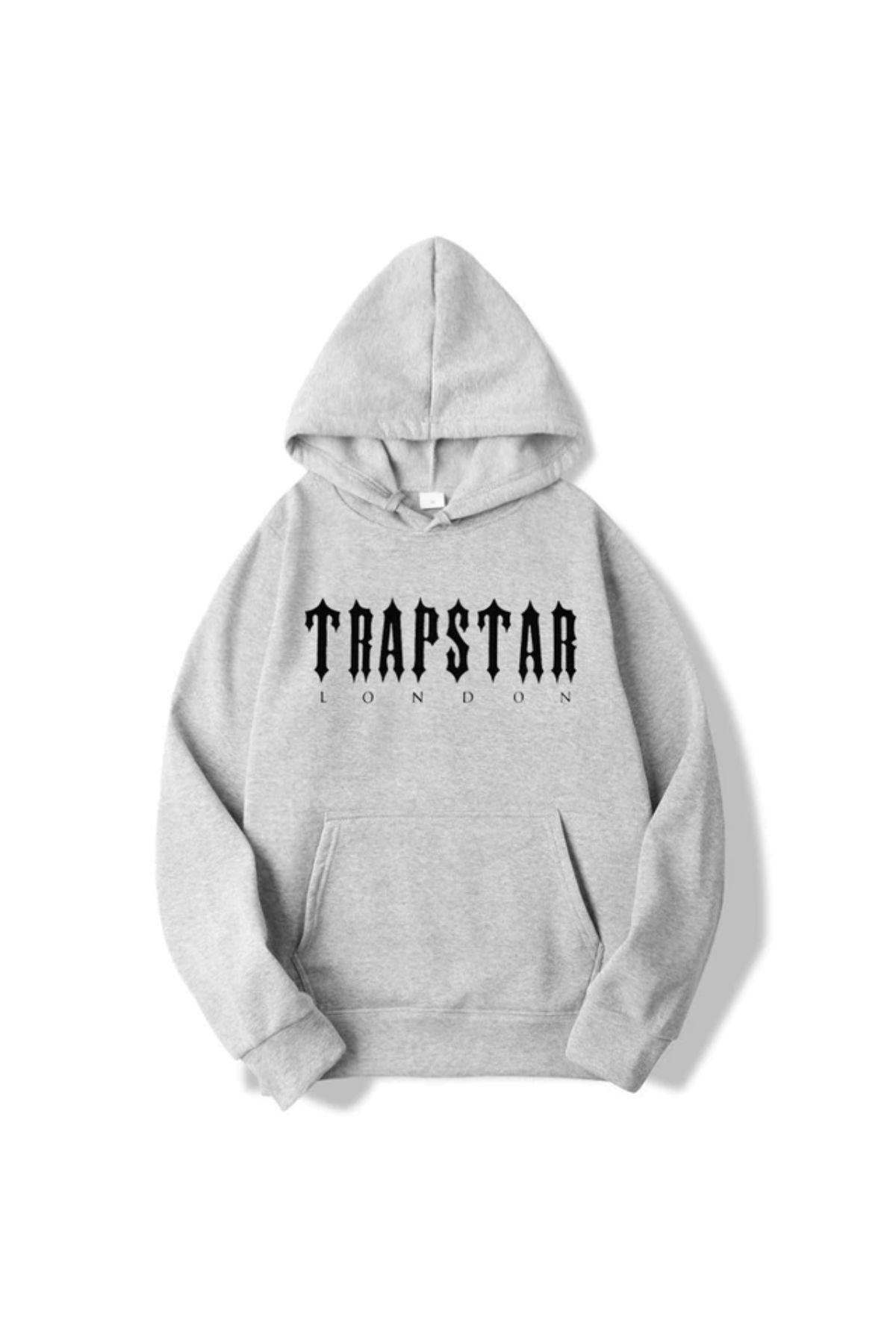 Grey sale trapstar hoodie