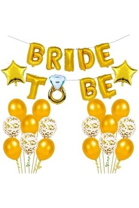 Mini Party Store Bride To Be Altın Folyo Balon Set TYC00518980328