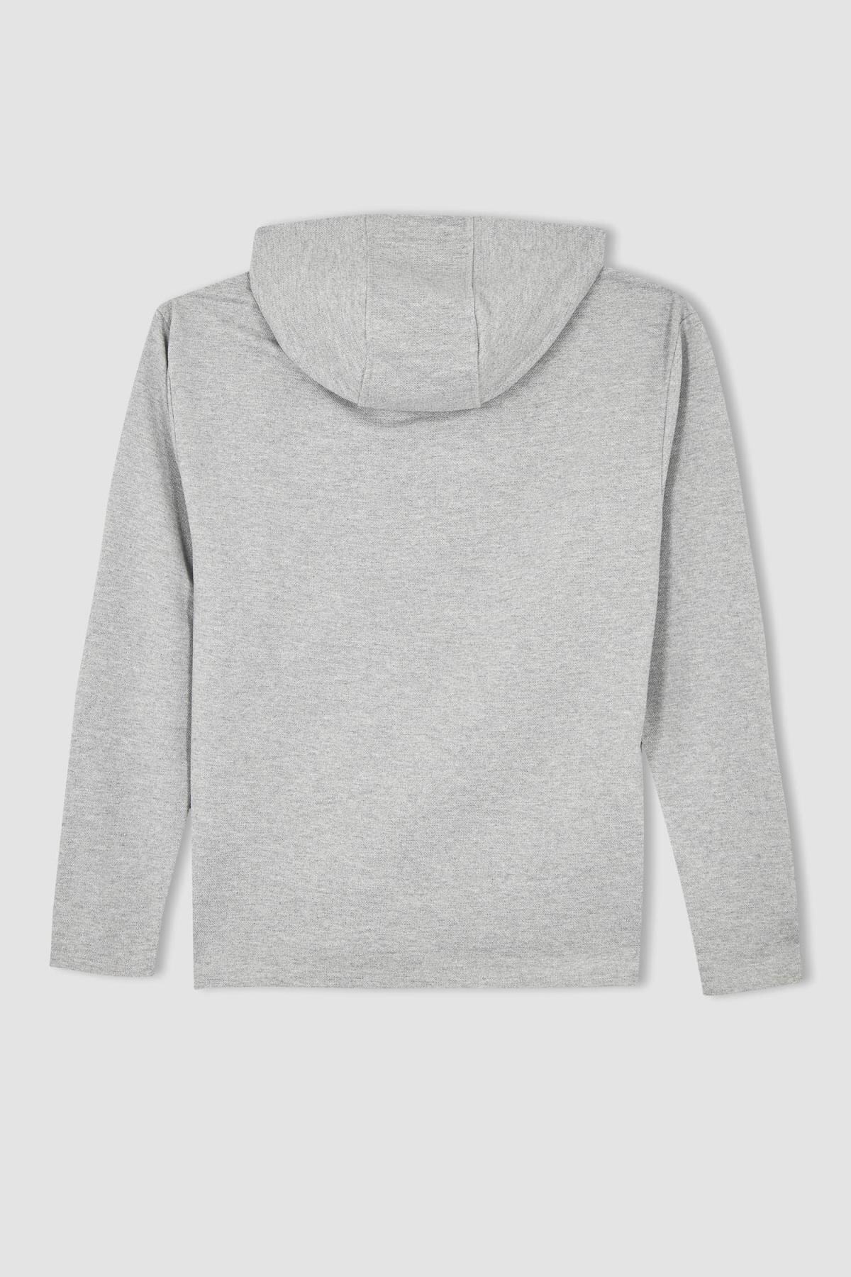 سویشرت مردانه خاکستری دفاکتو | X6031AZ22AU اورجینال - تصویر 8