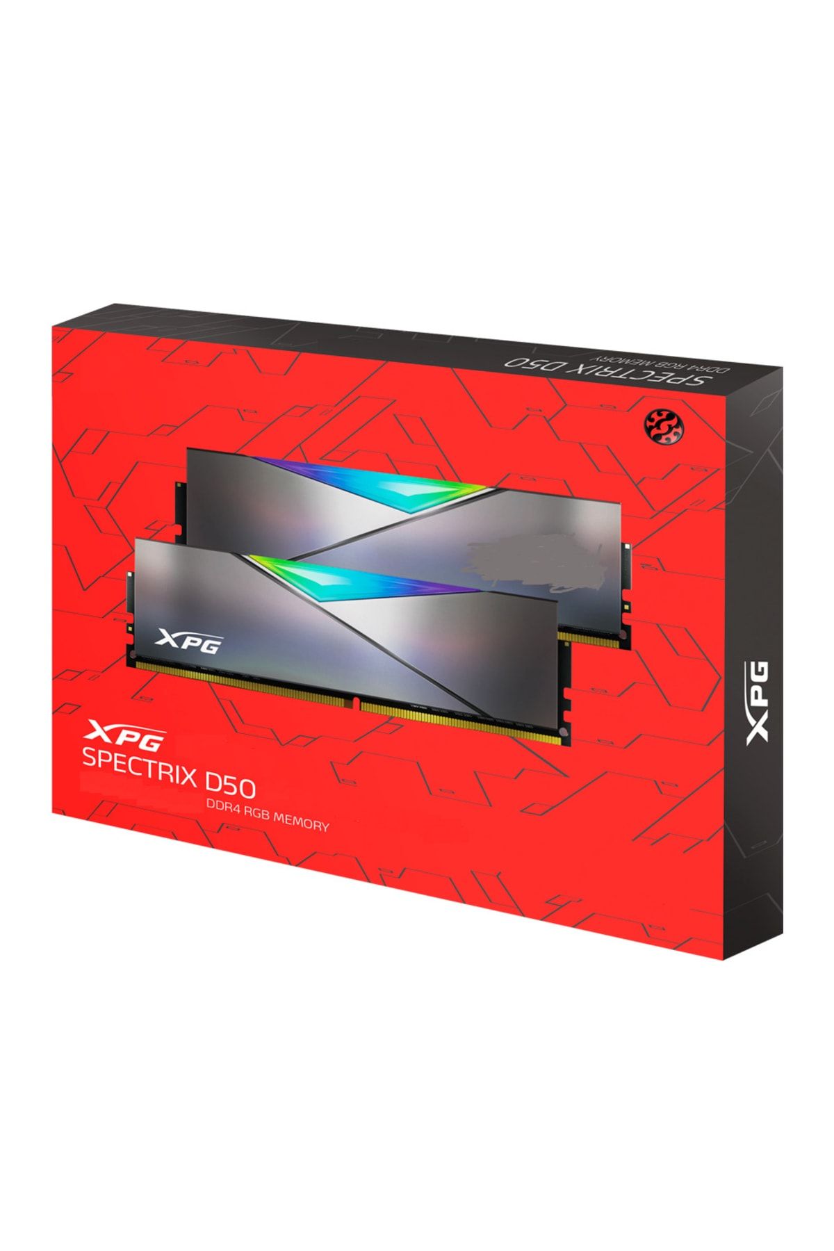 XPG-مجموعة ذاكرة الوصول العشوائي المزدوجة Spectrix D50 16 جيجابايت (8 × 2) RGB DDR4 3600 ميجاهرتز Cl18 1.35 فولت Ax4u36008g18ı-dt50 5