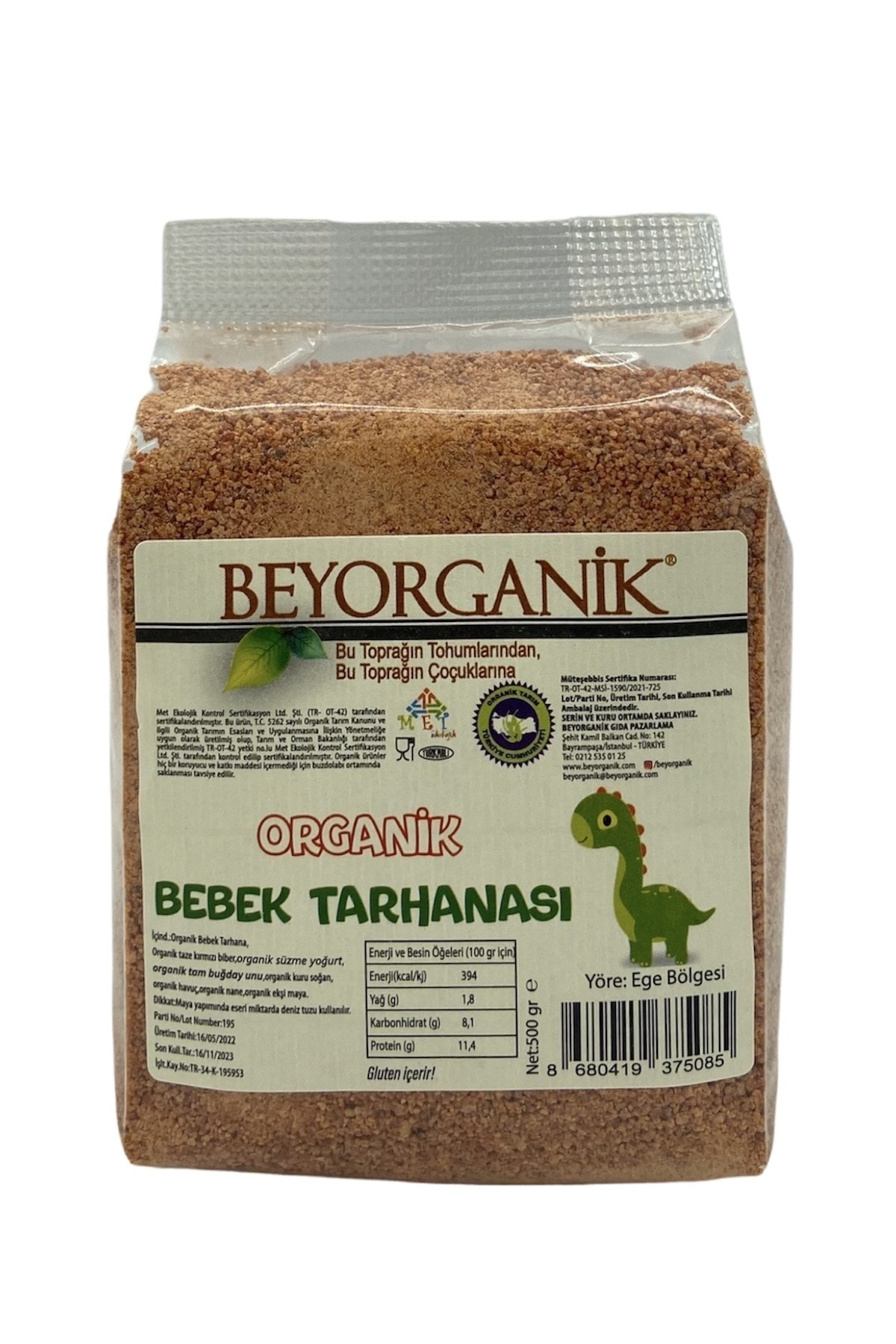 BEYORGANİK Organik Bebek Tarhanası 500gr (+6 Ay )