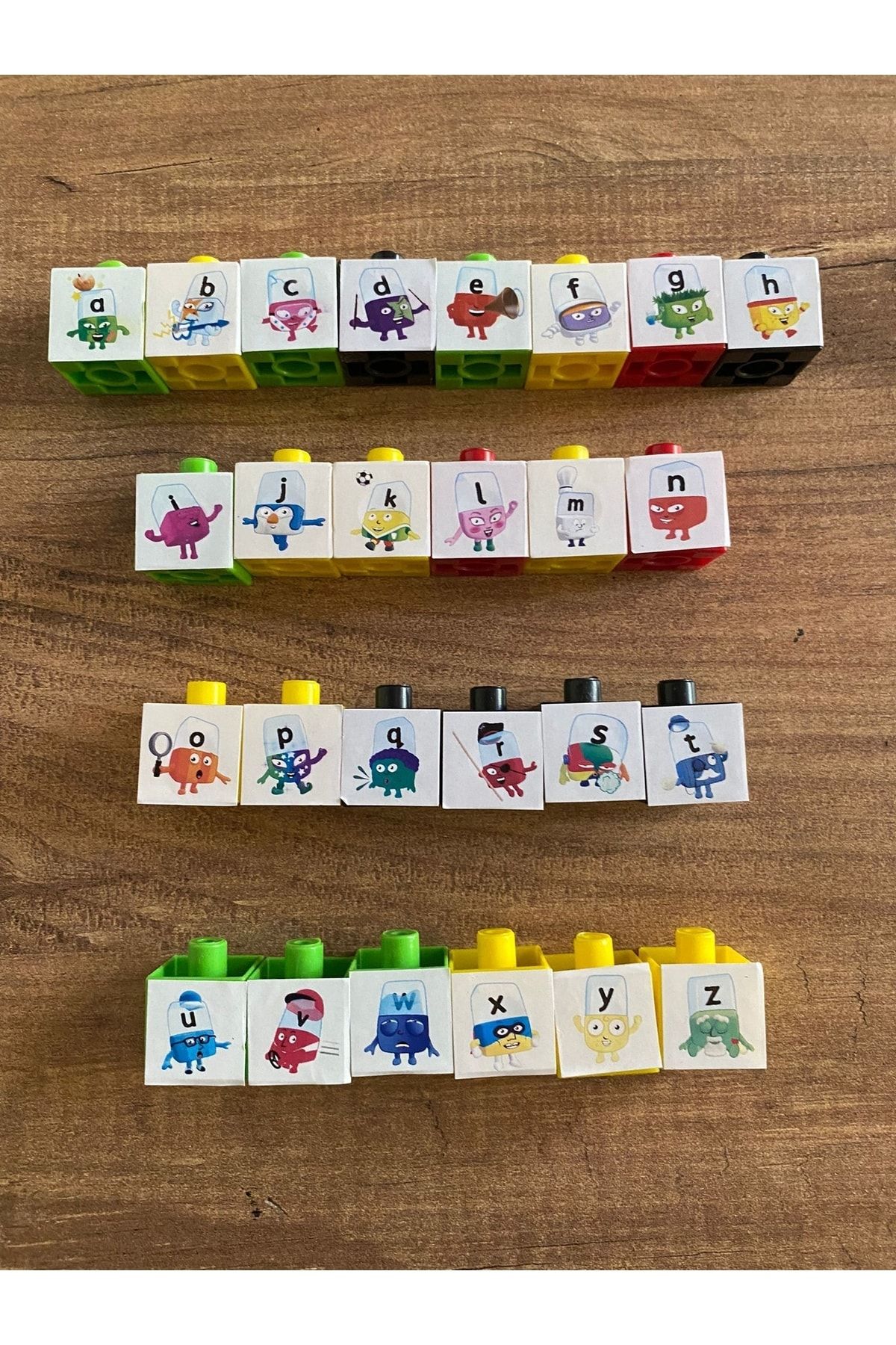ZK Toys-Alphabet Blocks Interlocking Unit Cube - 1 Series Sticker Gift Alphablocks 6