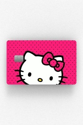 Hello Kitty Puantiyeli - Kart Kaplama Stickerı HPN-3047