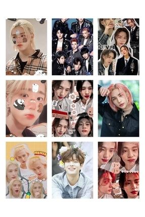 Stray Kids Fotokart 9 Adet Kesilmiş 8*6 Cm Pvc Kaplı Süper Hd Kaliteli Baskılı Fotokart fotokartseri1117