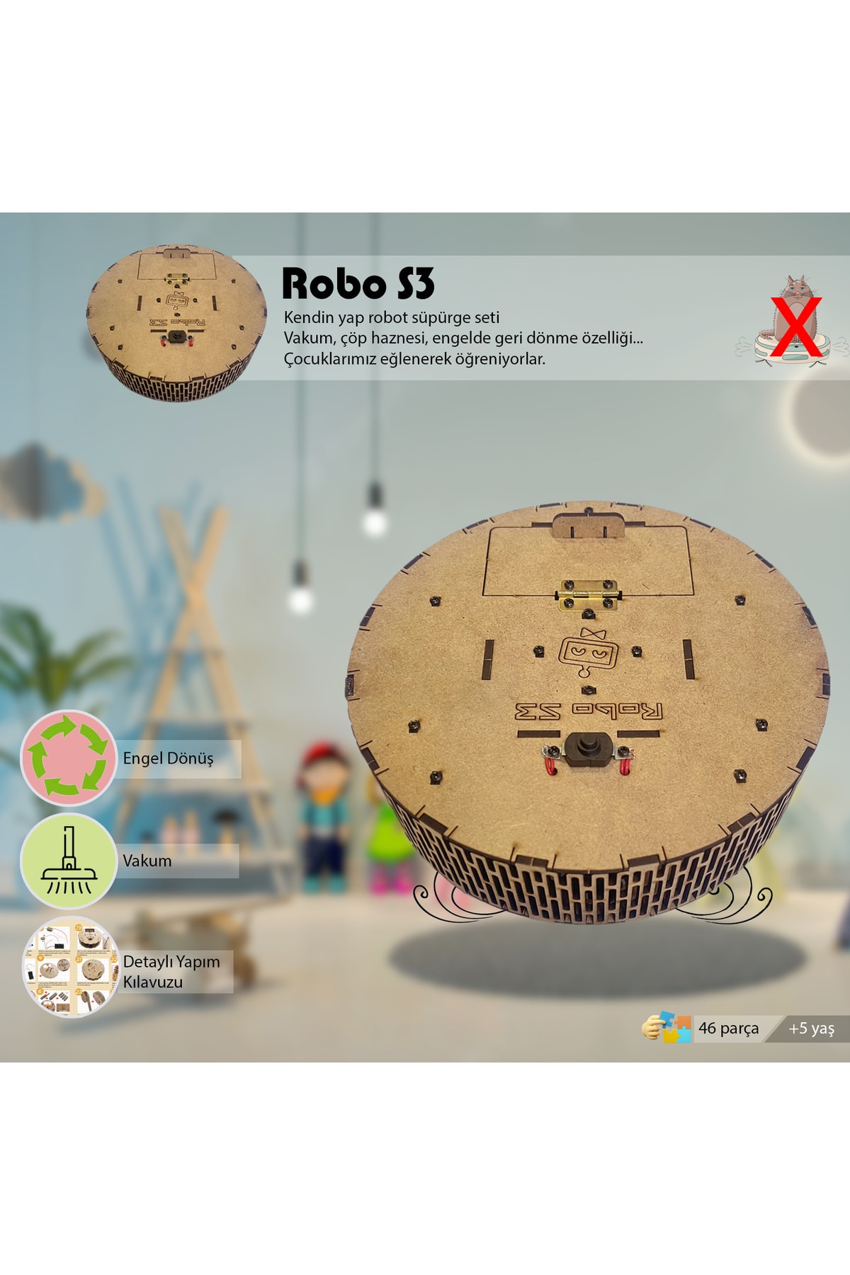 robotikşeyler Robo S3 Robot Süpürge Kendin Yap Set